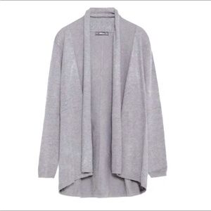New Zara Heather Grey Open Front Knit Cardigan Sweater